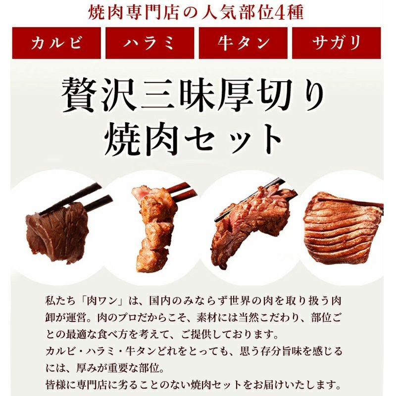 焼肉4種セット　セット内容説明