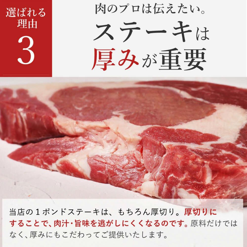 1ポンドステーキ　厚み説明