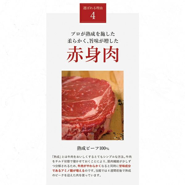 1ポンドステーキ　赤身肉説明