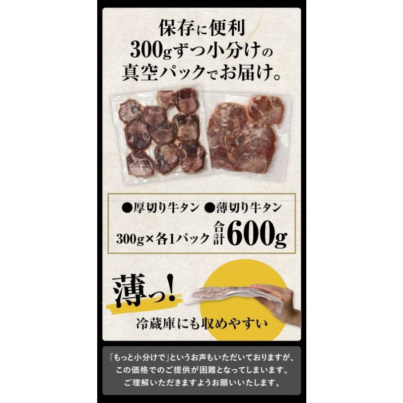 牛タン　内容量説明
